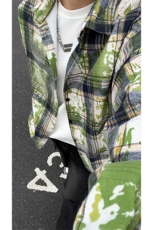 美式长袖宽松格子衬衫休闲内搭衬衣高级感翻领外套男CJ9741-特P42，男装衬衫，电商A007