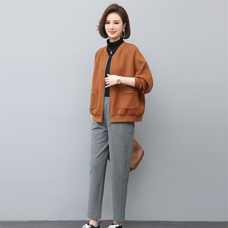 2026春秋季时尚简约大方气质优雅显瘦休闲潮流纯色外套,女装套装/套裙,独衣靓