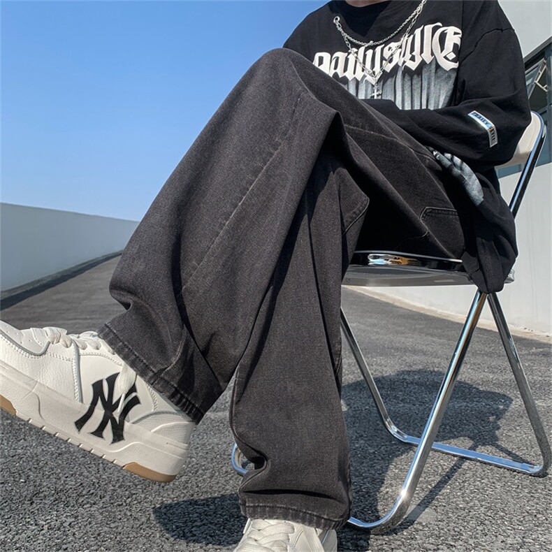 牛仔裤男潮流vibe裤子夏季浅蓝色美式休闲长裤A080-9291-P35控58,男装牛仔裤,电商A080