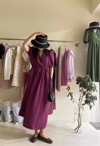 【再现赫本】夏装新款 V领韩系连衣裙图片