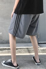 21夏季新宽松港风潮大码男学生运动条纹卫裤休闲短裤8003-P25，男装休闲裤，电商A059