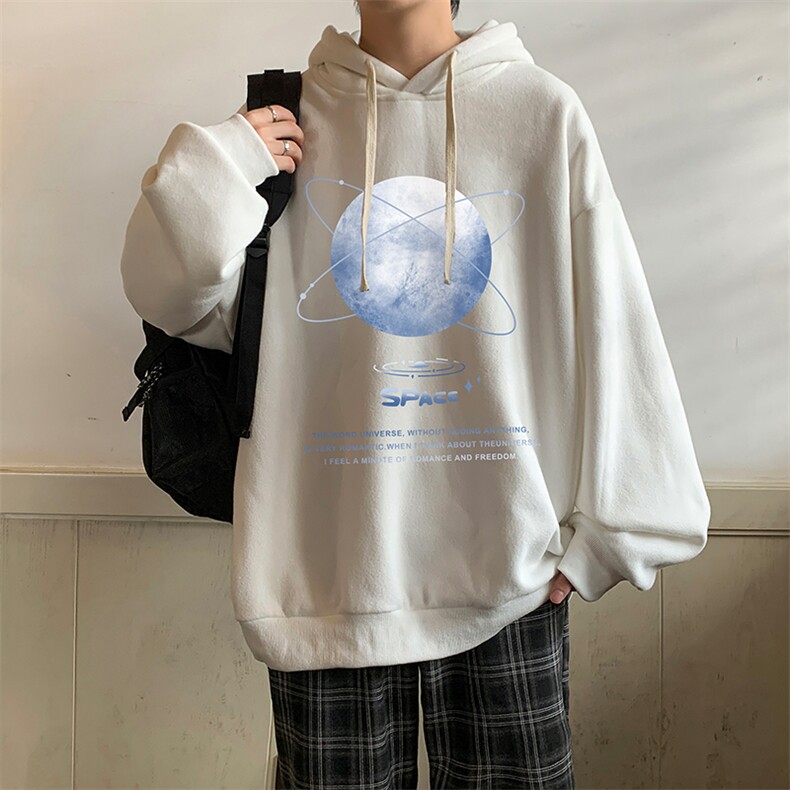 纯棉连帽卫衣男大码运动帽衫宽松薄WY2241-P35加绒款-P40,男装卫衣,电商A040