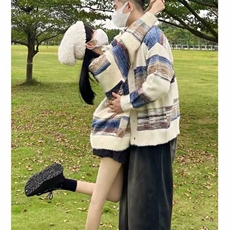 3153-P60秋冬复古渐变慵懒风条纹开衫针织衫外套男潮牌宽松，男装针织衫/毛衣，电商B323A