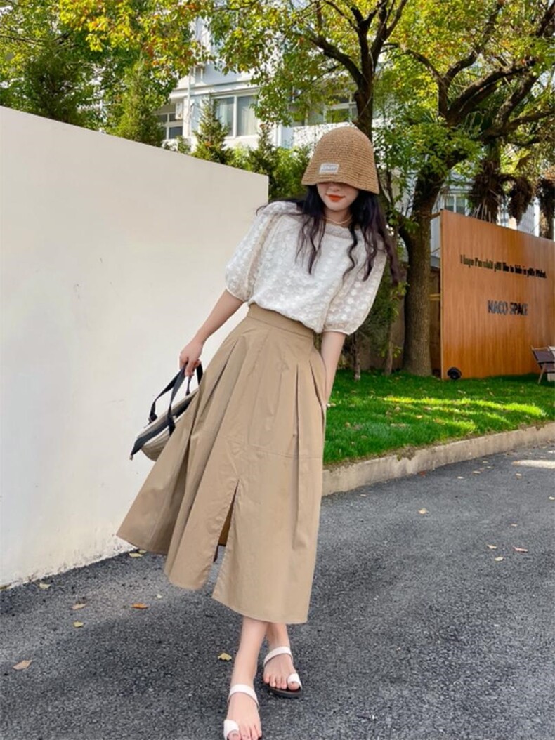 清新上衣?布半裙，女装半身裙，安玖拉