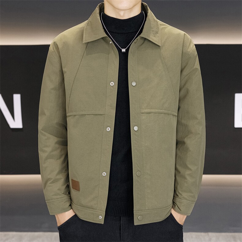 行政夹克羽绒服男2025新款秋冬季高级感商务休闲衬衣服男款,男装羽绒服,星座914