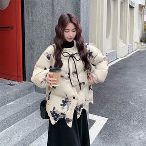 新中式不规则小众设计感短款羽绒服女冬季2025新款加厚白鸭绒外套图片
