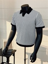 假模黑色polo领针织冰丝短袖K86012-P55，男装T恤，星座1012-1