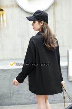 「现货」宽松版针织拼接小衫，其它，伊洛姿