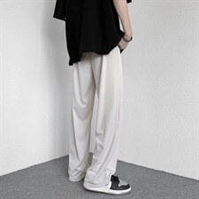垂感阔腿裤男生ins潮牌休闲长裤宽松百搭直筒拖地裤子BK1189-P28，男装休闲裤，星座1008