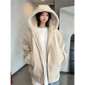 冬季连帽座山雕宽松棉衣百搭休闲外套男女保暖棉服LXZ3100-P108图片