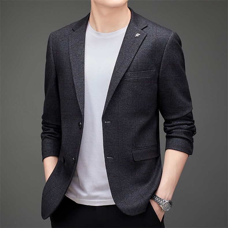 DJ3076钱塘2020-3中年男士商务休闲简约时尚百搭西服外套P152,男装西服,钱塘207-3