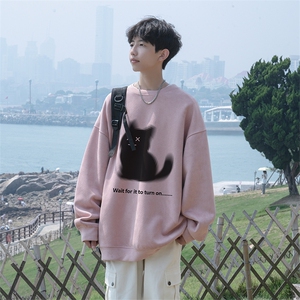 抖音得物高品质重磅港风麂皮绒宽松圆领卫衣wyjp3970-特p35控69图片