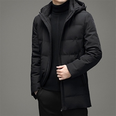 白鸭绒羽绒服男新款21冬装连帽羽绒服休闲外套上衣男DD21717-P360，男装羽绒服，电商B212（原钱塘6029）