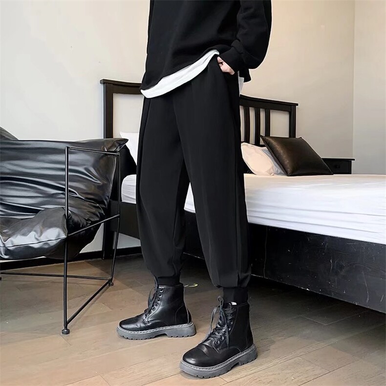 潮牌hiphop束脚小西裤男春季休闲卫裤炸街潮男宽松西裤 K2131-P36图片