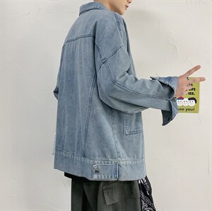 秋季港风ins牛仔外套男韩版潮流潮牌复古宽松休闲夹克jk523-p55，男装工装外套，星座1008-2