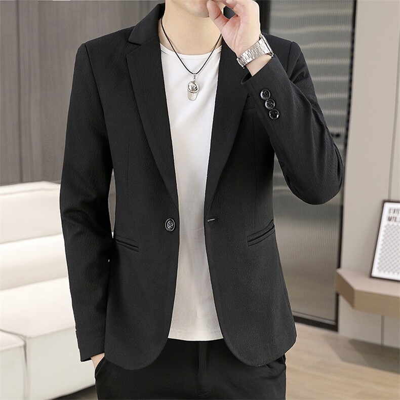 X618-P852025秋季时尚纯色小西装时尚青年西服外套,男装西服,星座507A（原星座306B-2）
