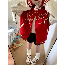 【现货】DW1013-P95美式街头撞色珍珠宽松百搭棒球服夹克外套女潮，男装夹克，星座603-2