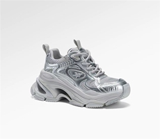 白鹿同款2025春季新款独立星球厚底银色脏脏休闲老爹鞋女，女鞋休闲鞋，泰合衣坊