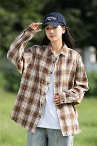 25年春季格子衬衫长袖大码宽松落肩现货DS-C323-1-2380-特批30图片