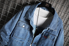 JK926-p70M-5XL网格ins牛仔夹克绣花破洞大码男日系CITYBOY，男装夹克，星座103A
