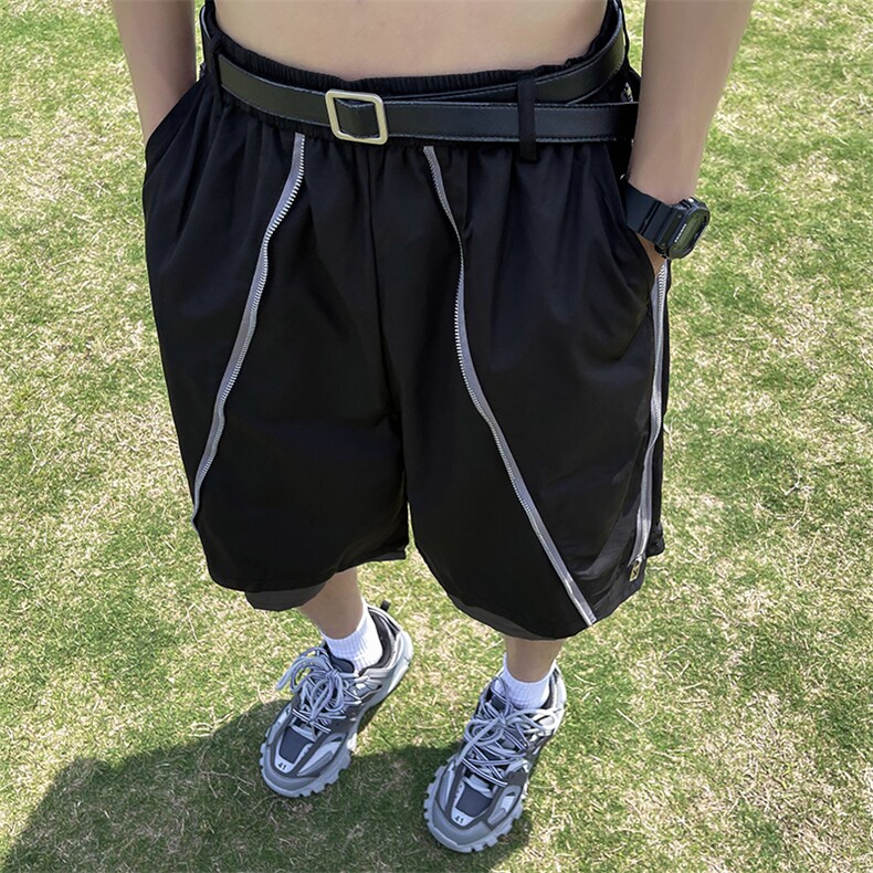 潮牌春秋印花ins宽松型五分裤文艺男潮青春流行休闲裤日系,男装休闲裤,星座716-2