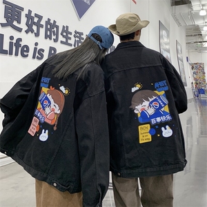 25春季大码港风不一样印花情侣外套JK545-P6588图片