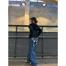 潮流时尚牛仔裤原宿日系新款ins百搭文艺气质慵懒流行简约，男装牛仔裤，星座506A