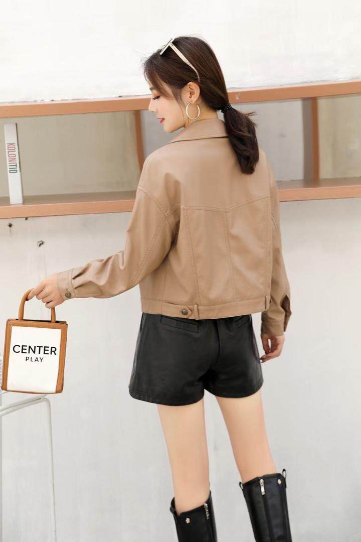 秋装皮夹克，其它，艾美多姿