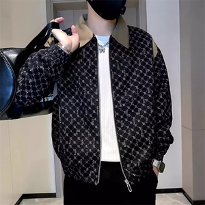 美式复古轻奢外套男装春秋季潮牌高街宽松oversize工装夹克上衣男图片