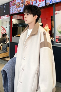 男装呢料大衣 2026秋冬季新款毛呢大衣男生外套XZ514-2-F596-P115图片