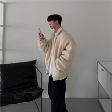 秋冬灯芯绒立领拉链开衫外套男保暖立领设计感上衣情侣外套，男装棉衣，星座710