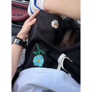 美式小花刺绣短裤男女夏oversize运动五分休闲裤子DK8643特价P25图片