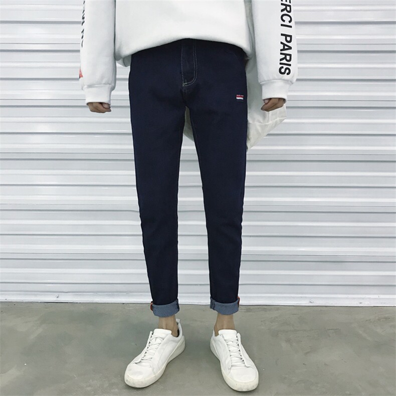 主推秋季男士牛仔裤男修身小脚弹力青少年小清新潮K01/P35,男装牛仔裤,星座1506-1