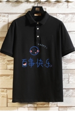 PL57183-P35翻领短袖polo衫男大码胖子半袖t恤男有领保罗衫砖墙，男装Polo衫，电商A040A