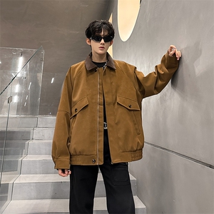老钱风纯色口袋装饰休闲潮男外套夹克  A071-4019-P108图片