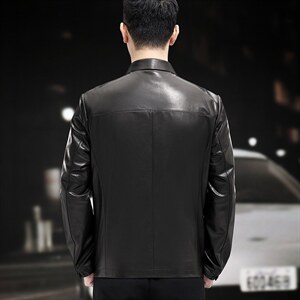 WL2106秋冬新款男士皮衣男山羊皮夹克多口袋P790图片
