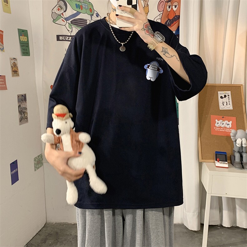 Q11167-P30春夏季七分袖t恤男大码五分袖男短袖中袖,男装T恤,电商A040