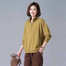休闲女春秋2025新款大码洋气减龄显瘦中年妈妈运动卫衣，女装T恤，秋牧寒烟