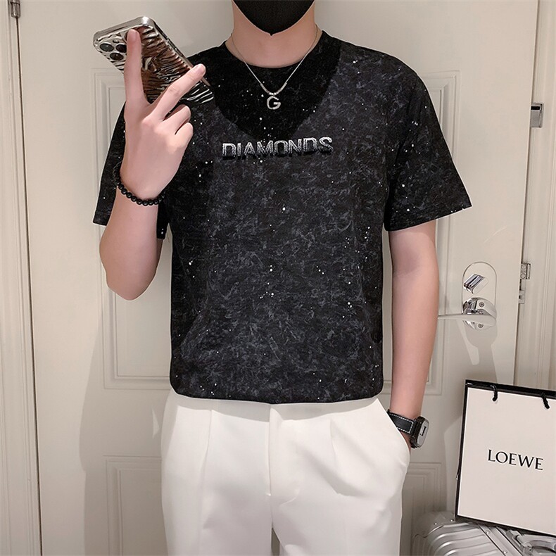 小伙夏季水洗日常休闲T恤男圆领打底上衣301A-1/T92/P45图片