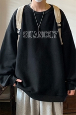圆领卫衣男大码加厚加绒长袖t恤男S6229-P28加绒款-P33，男装卫衣，电商A040