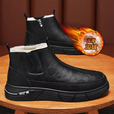 X4515-90高帮鞋子男冬季新款加绒保暖棉鞋英伦风男鞋，男鞋靴子，星座1407-3