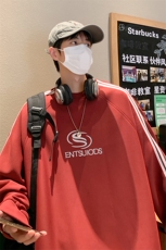港风新款秋季时尚百搭宽松字母印花潮流连帽卫衣B6901P40控58，男装卫衣，电商A268A