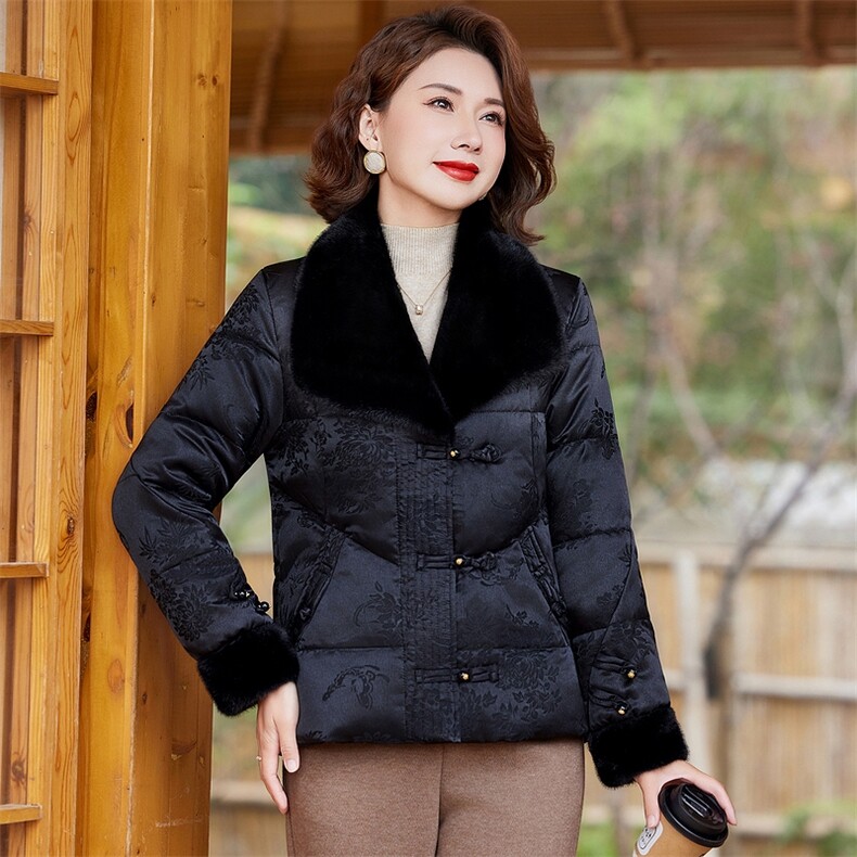 新风大毛领时尚羽绒服2423P245,女装羽绒服,乐衣轩