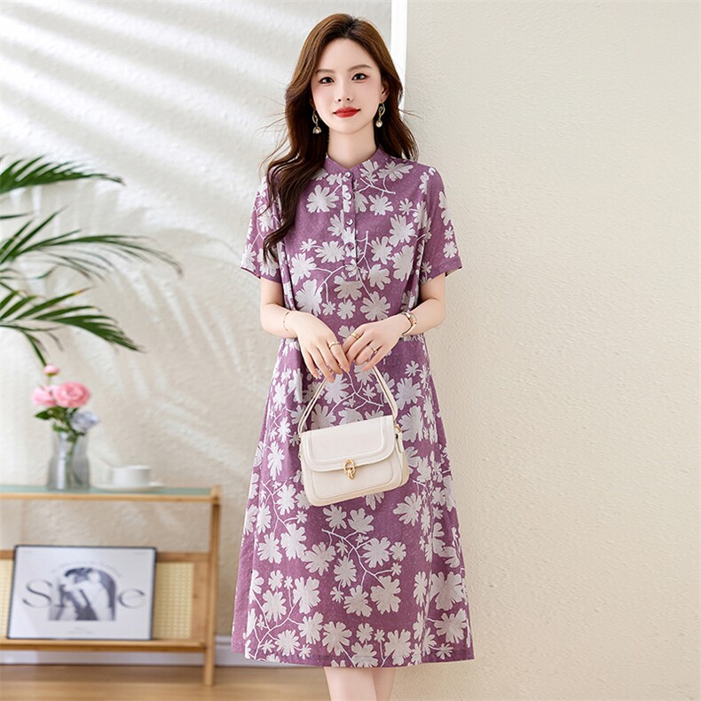纯棉连衣裙夏季2024新款衣服大码女装超好看高端精致气质连身裙子,女装连衣裙,姿衣坊