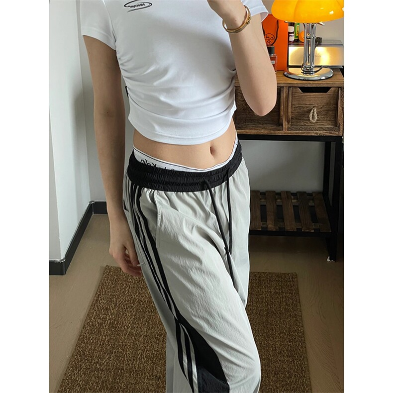 三条杠裤子男女同款夏季美式条纹速干工装裤直筒运动裤BNCC01特48,男装工装外套,星座1007（原301D）