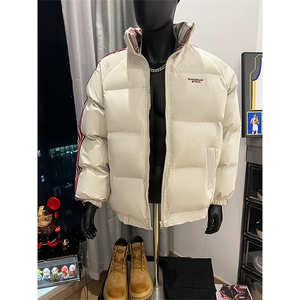 秋冬新款港风条纹刺绣立领保暖棉服面包服 XZ213-MY5529-P98控128图片