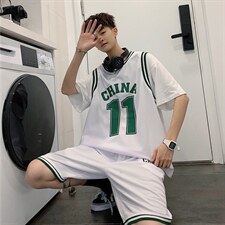 篮球服运动套装韩版帅气情侣假两件短裤短袖班服两件套TZ033-P36，男装牛仔裤，星座1008-2
