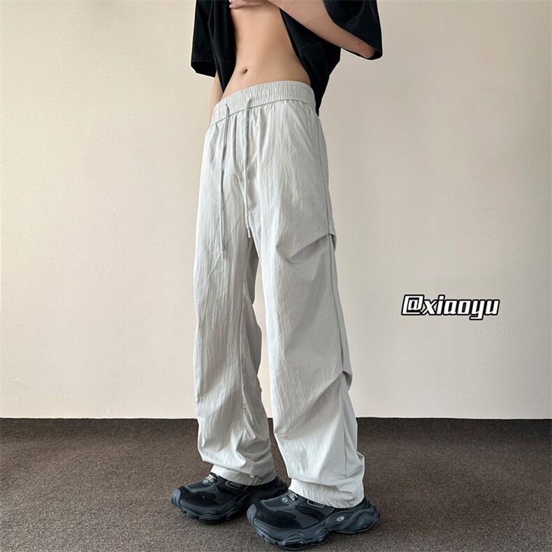 XZ616夏季新款伞兵裤褶皱设计感冰丝速干休闲裤TY2472特P30控58，男装休闲裤，星座512A（原616）