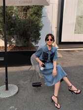 牛仔连衣裙，女装连衣裙，肆尔