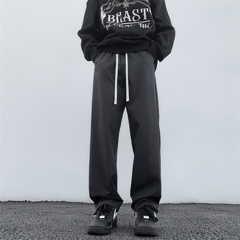 裤子男新款美式潮流条纹运动裤卫裤宽松休闲长裤子DY528-P55,男装休闲裤,电商A178